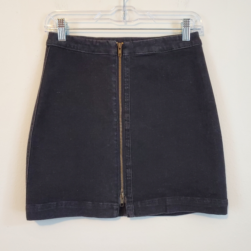 Skylar+Madison Black Wash Denim Skirt